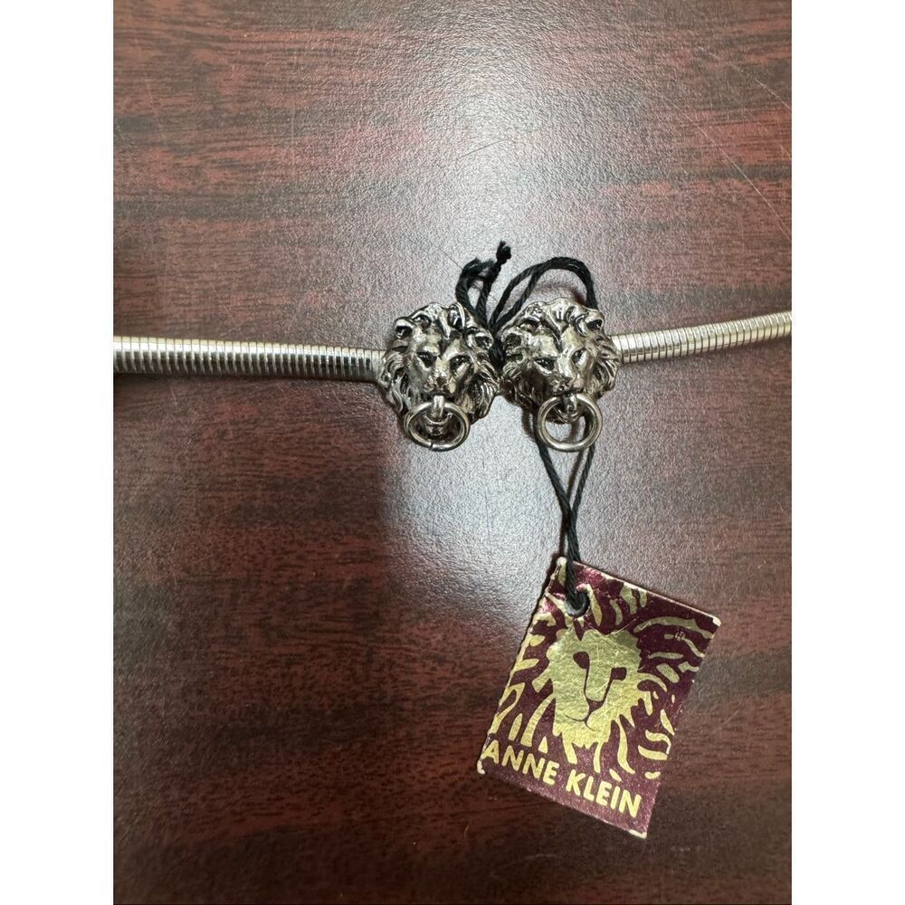 NWT Anne Klein Vintage Silver Stretchy Lion Head Belt